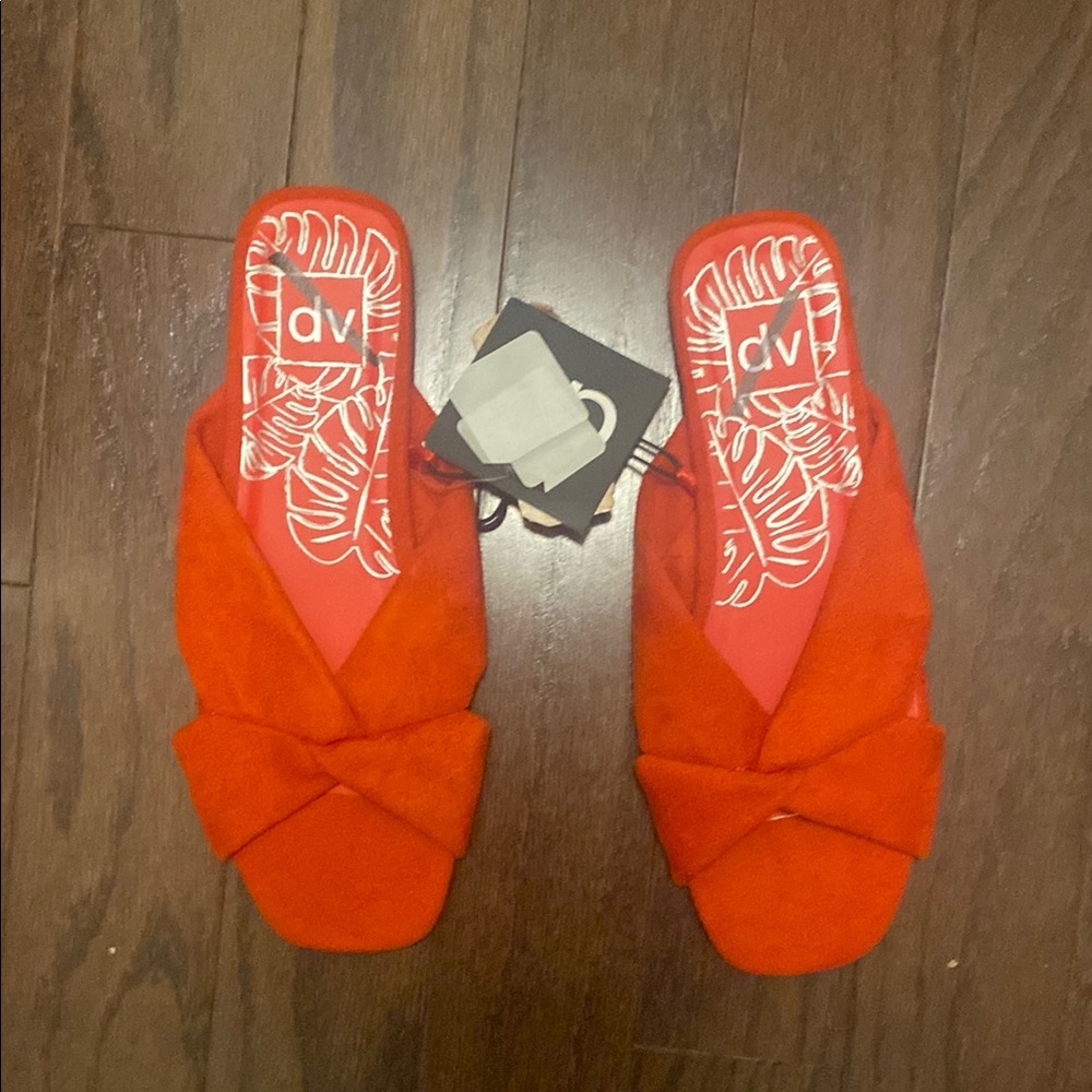DV by Dolce Vita Women's Red Slide Sandals